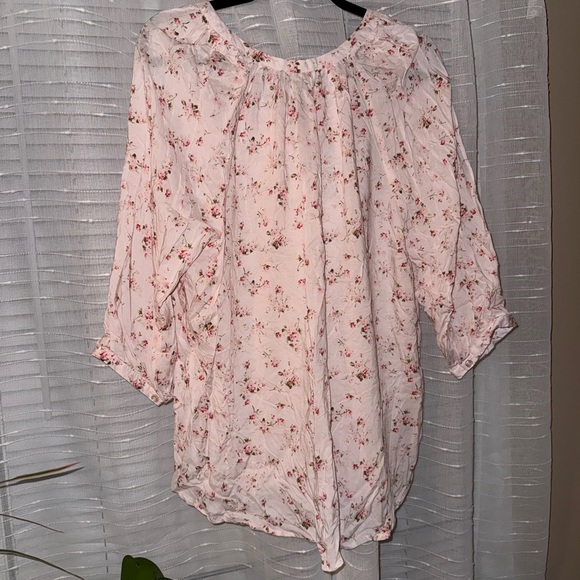 Cynthia Rowley Light Pink Floral Blouse - Picture 2 of 4